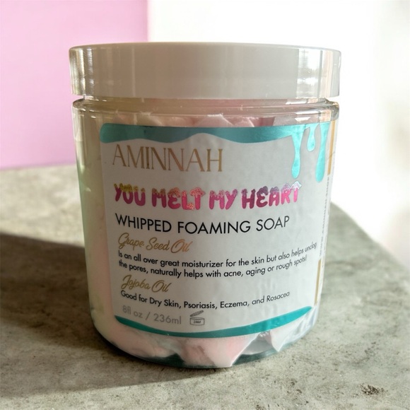 Aminnah Other - AMINNAH You Melt My Heart Whipped Foaming Soap - Pink and Blue